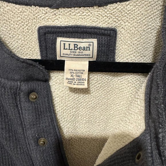 Men's Grey Waffle Fleece Henley‎ - Size XL Tall - Picture 6 of 13